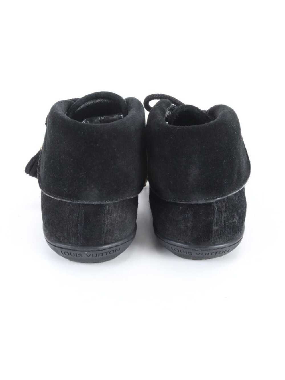 Louis Vuitton Monogram 36.5 Sneakers Lace Up Shoes Black - Picture 4 of 10